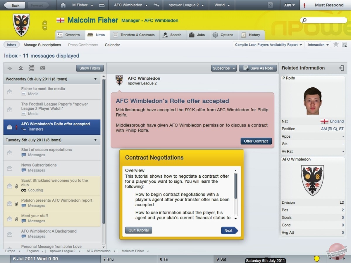 Скриншот из игры Football Manager 2012 - 30