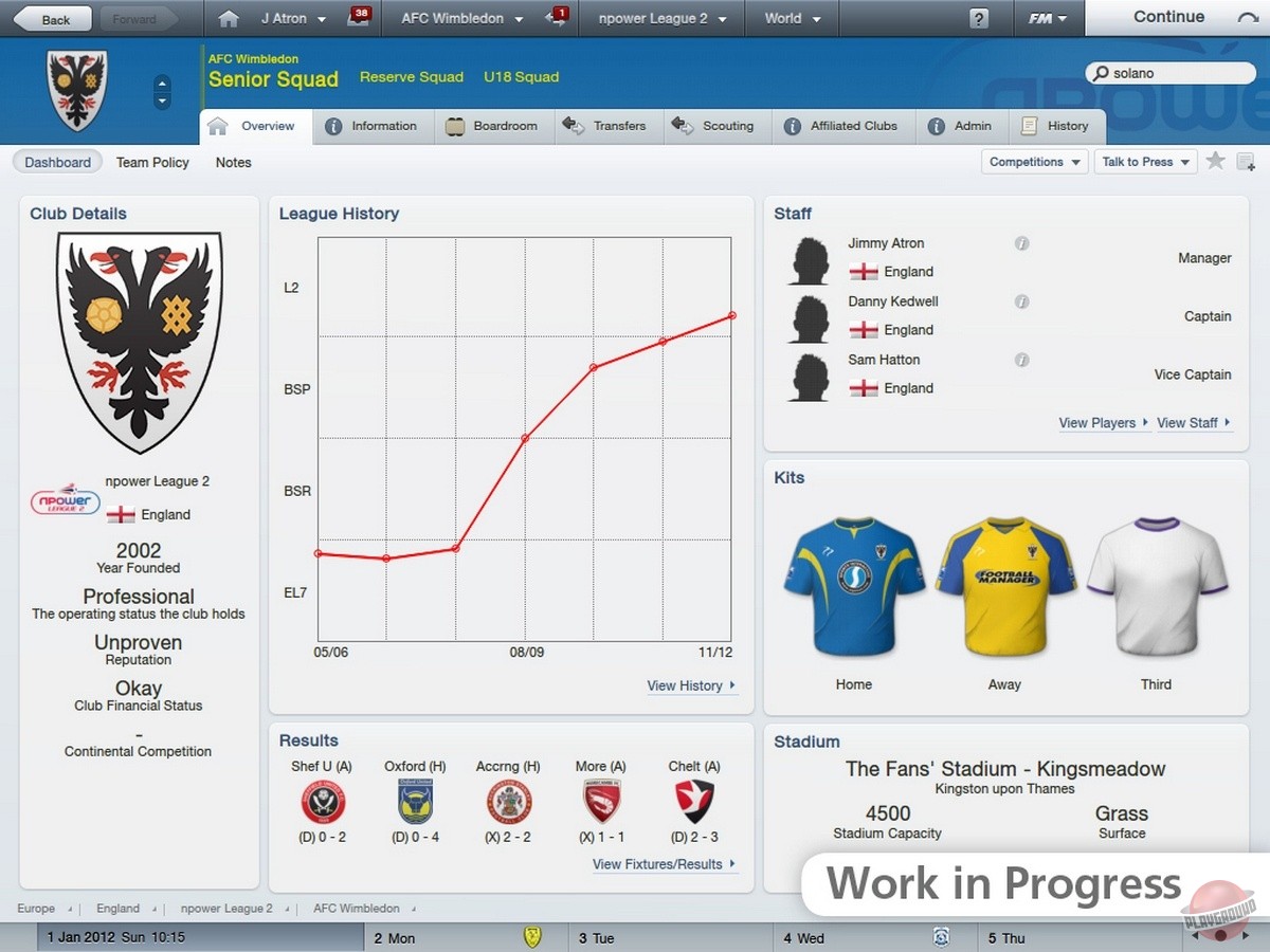 Скриншот из игры Football Manager 2012 - 62