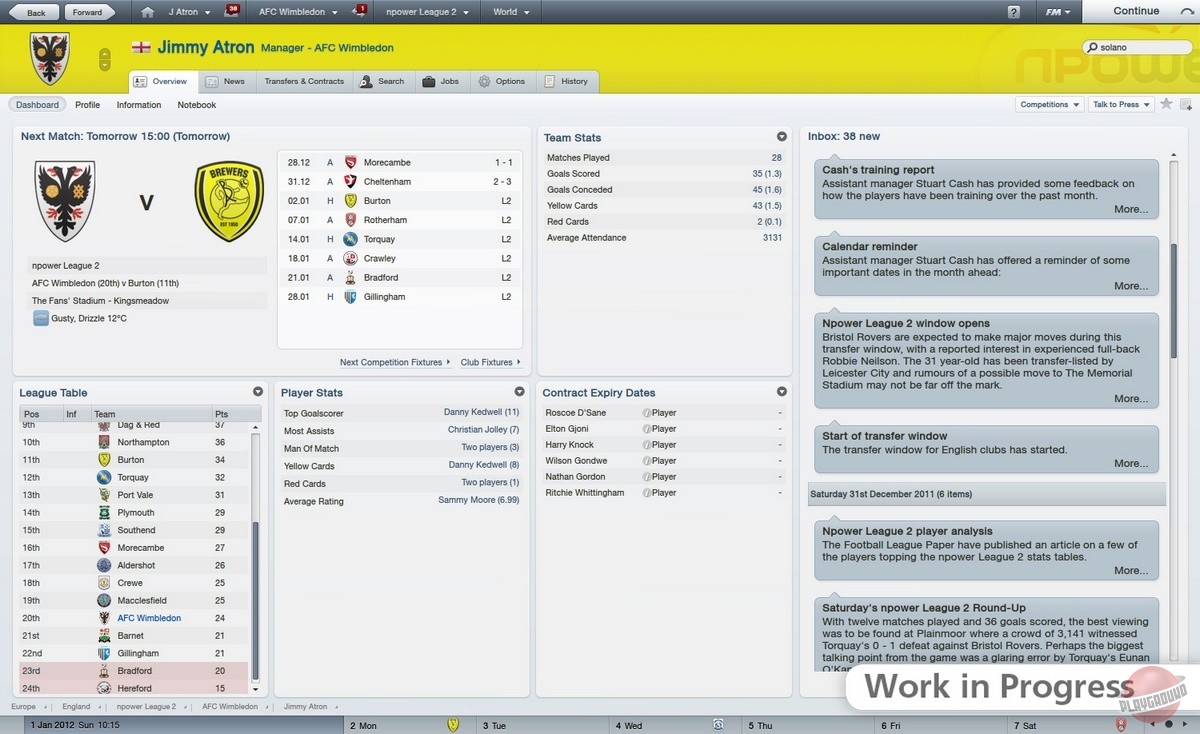 Скриншот из игры Football Manager 2012 - 38