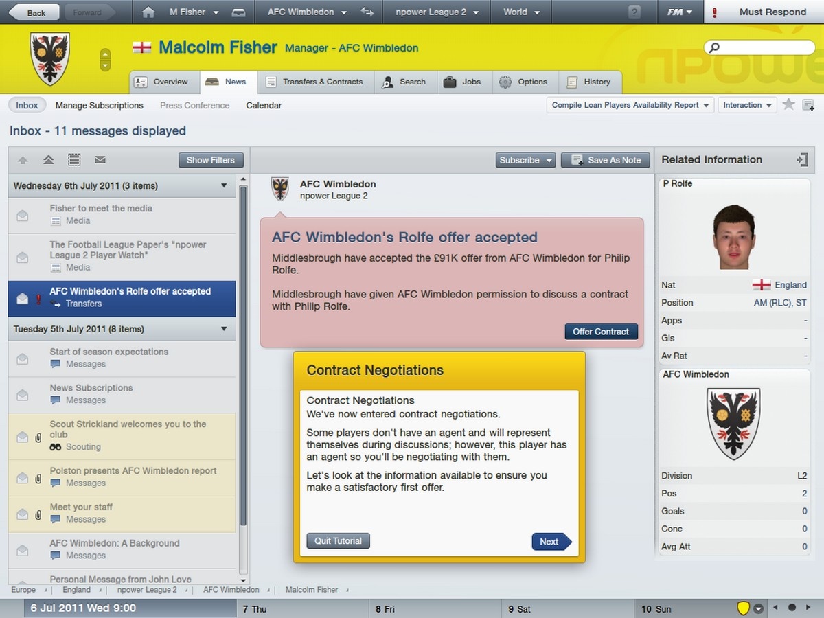 Скриншот из игры Football Manager 2012 - 7