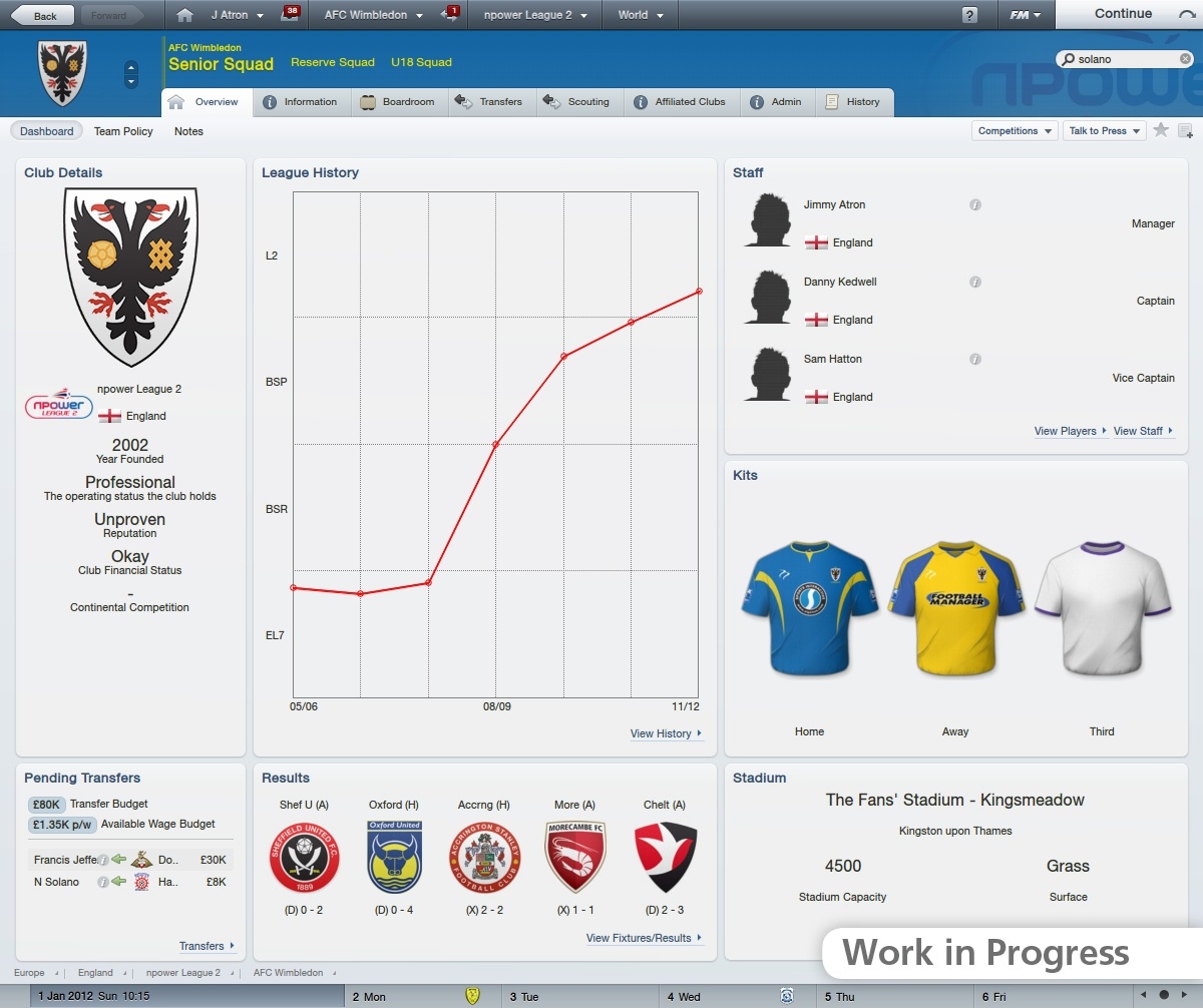 Скриншот из игры Football Manager 2012 - 36