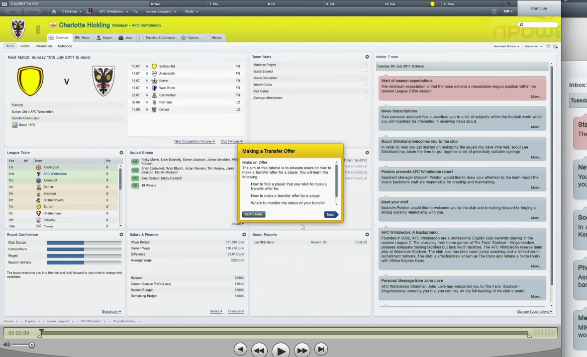 Скриншот из игры Football Manager 2012 - 39