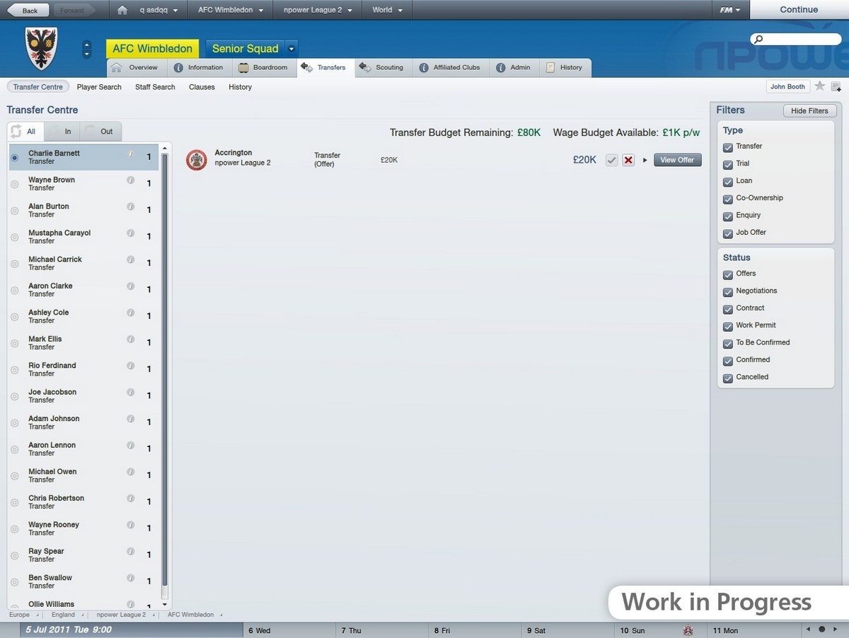 Скриншот из игры Football Manager 2012 - 42