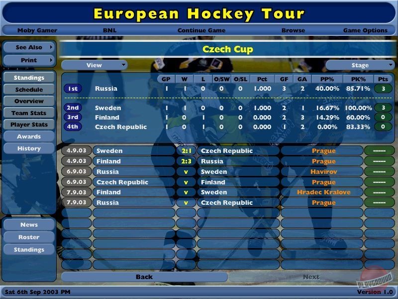 Скриншот из игры NHL Eastside Hockey Manager - 3