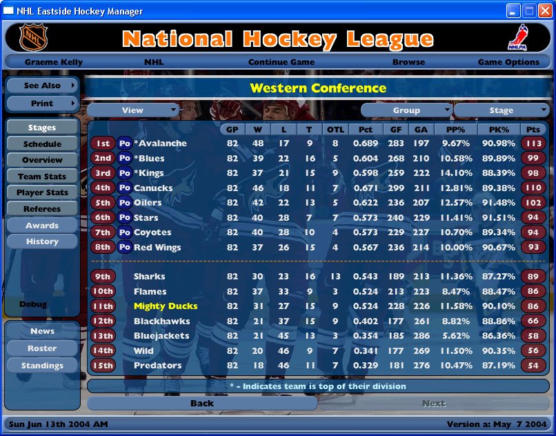 Скриншот из игры NHL Eastside Hockey Manager - 16