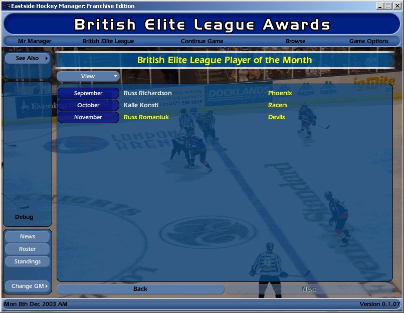 Скриншот из игры NHL Eastside Hockey Manager - 26