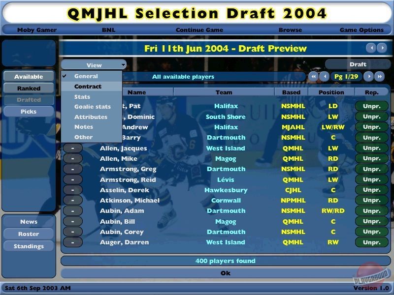 Скриншот из игры NHL Eastside Hockey Manager - 5