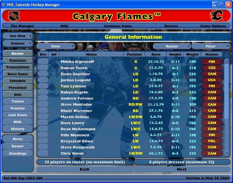 Скриншот из игры NHL Eastside Hockey Manager - 12