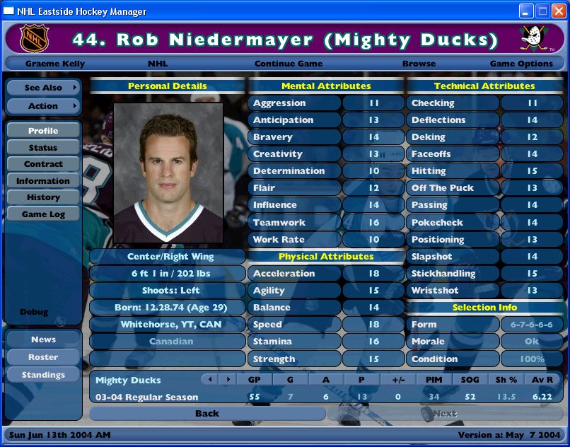 Скриншот из игры NHL Eastside Hockey Manager - 21
