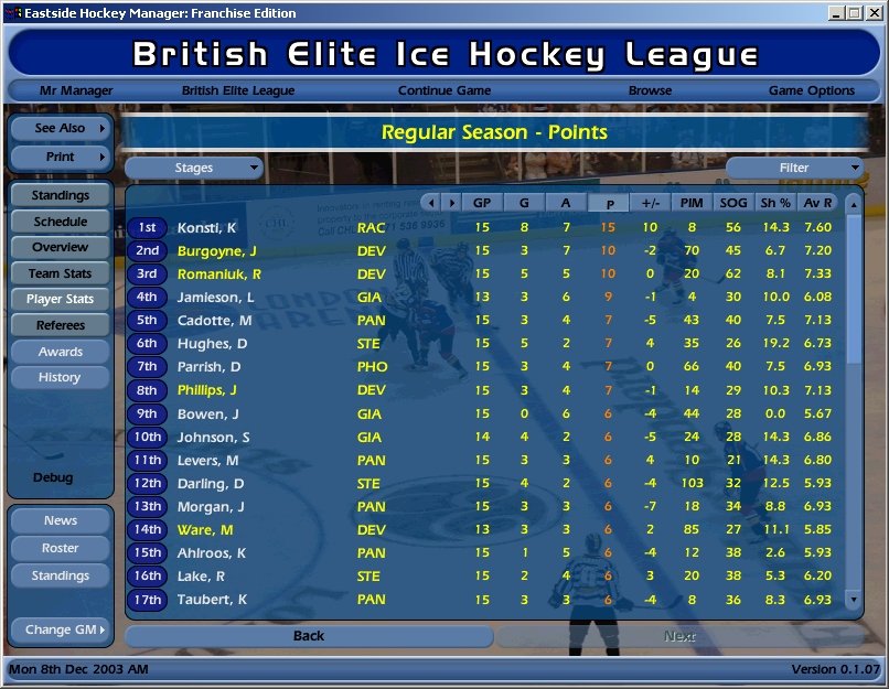 Скриншот из игры NHL Eastside Hockey Manager - 22