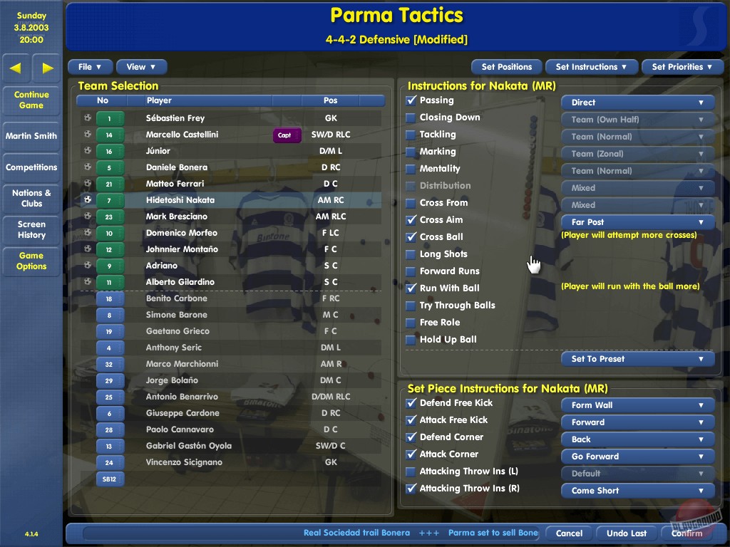 Скриншот из игры Championship Manager 03-04 - 15