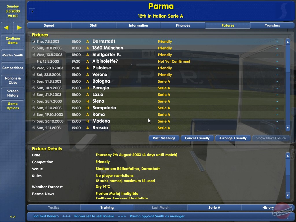Скриншот из игры Championship Manager 03-04 - 14