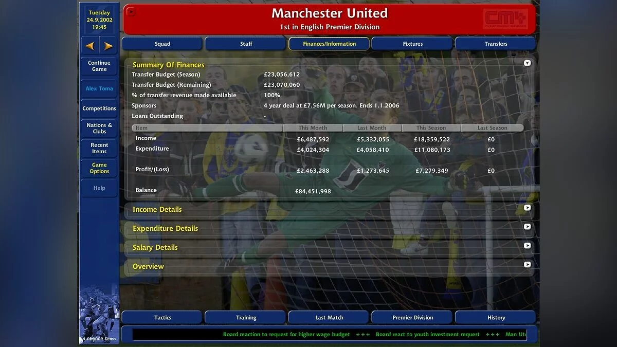 Скриншот из игры Championship Manager 4 - 10