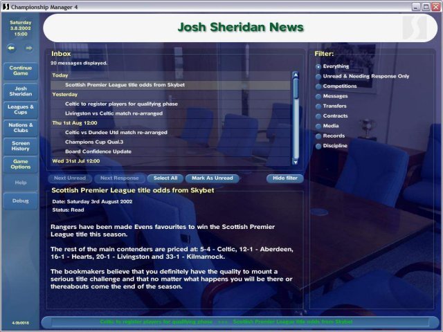 Скриншот из игры Championship Manager 4 - 7