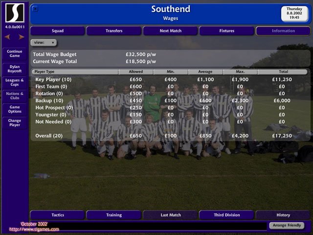 Скриншот из игры Championship Manager 4 - 44