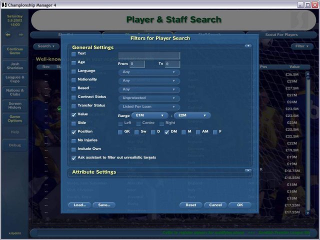 Скриншот из игры Championship Manager 4 - 67