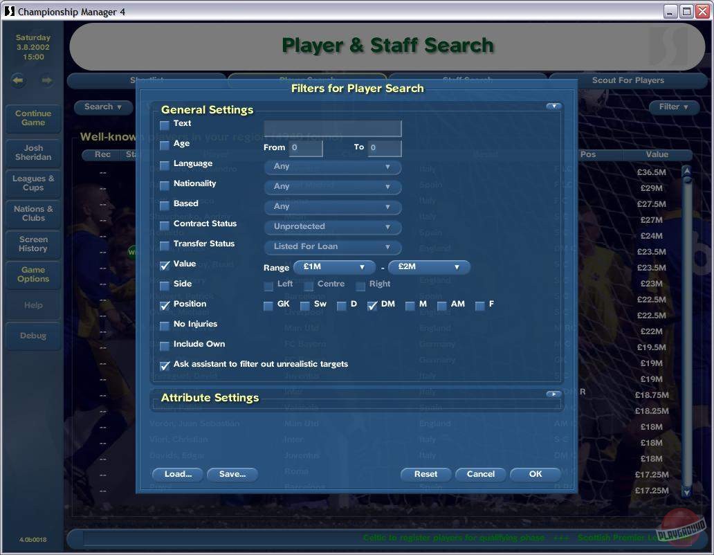 Скриншот из игры Championship Manager 4 - 12