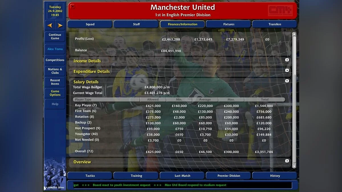 Скриншот из игры Championship Manager 4 - 8