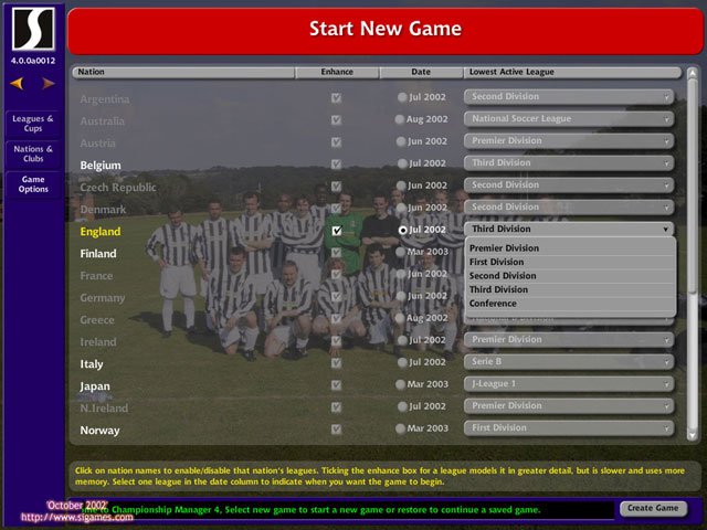 Скриншот из игры Championship Manager 4 - 23