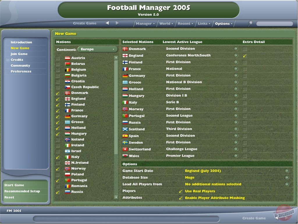 Скриншот из игры Football Manager 2005 - 8