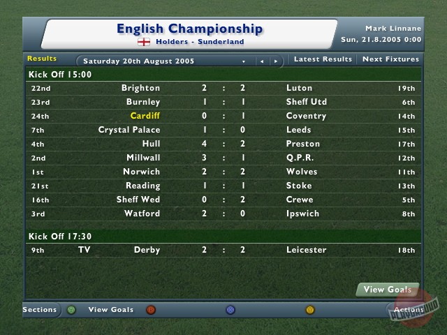 Скриншот из игры Football Manager 2006 - 17