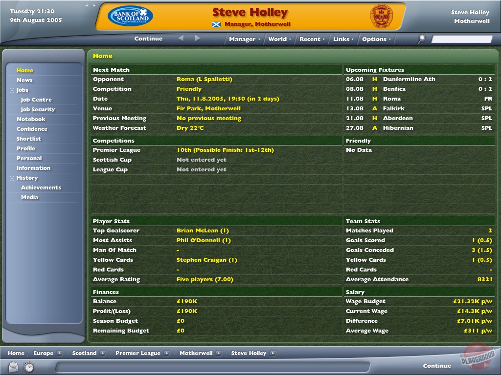 Скриншот из игры Football Manager 2006 - 25