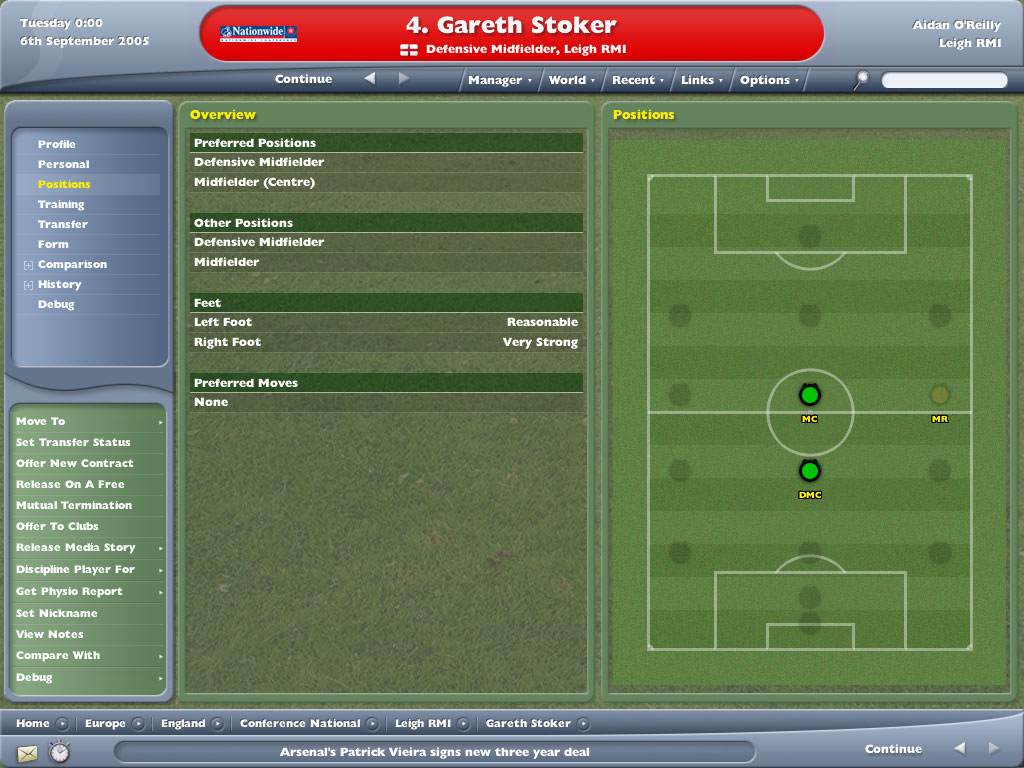 Скриншот из игры Football Manager 2006 - 44