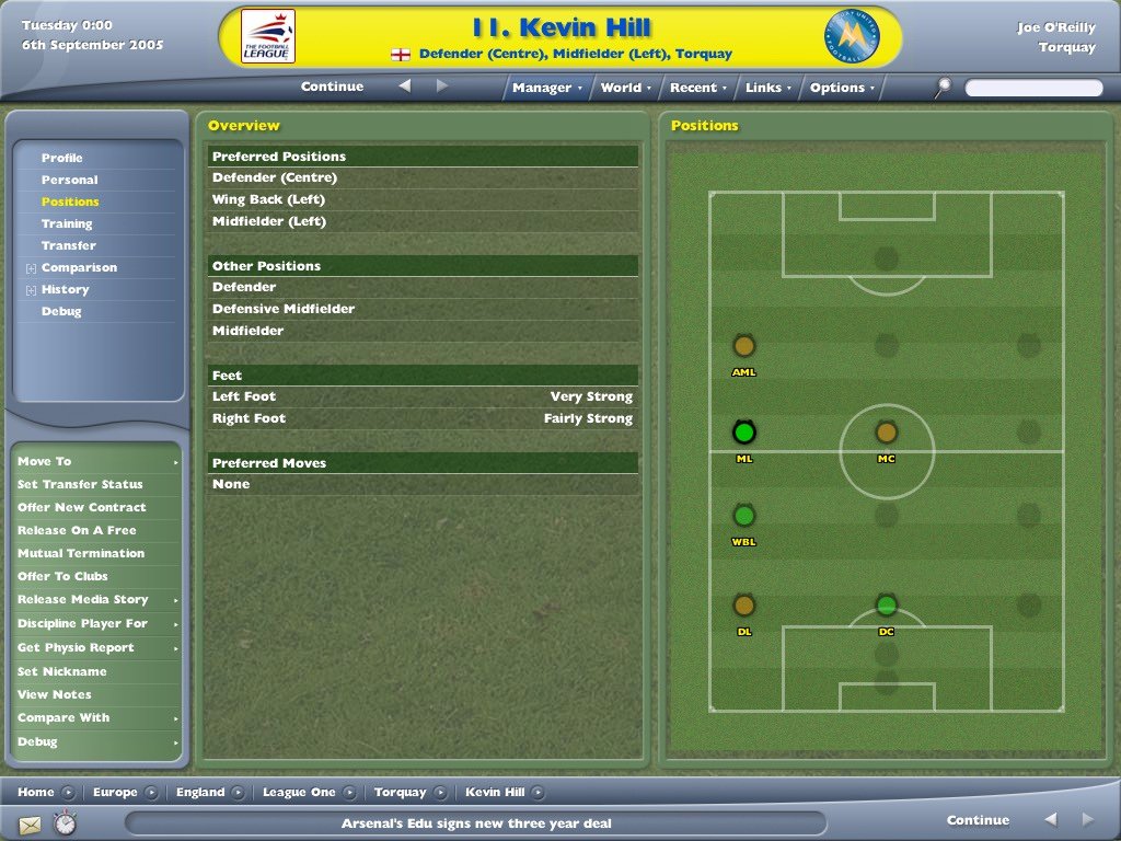 Скриншот из игры Football Manager 2006 - 29