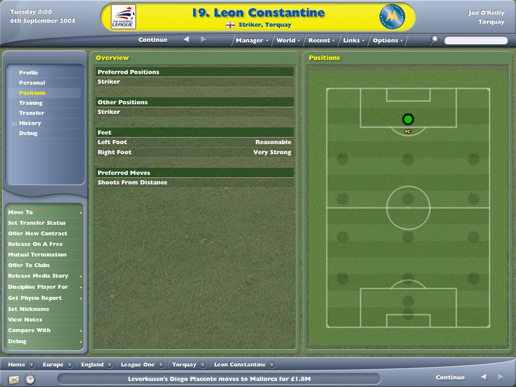 Скриншот из игры Football Manager 2006 - 42