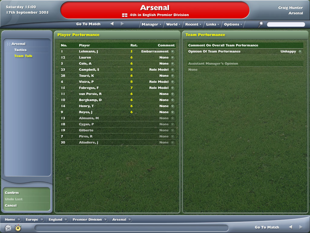 Скриншот из игры Football Manager 2006 - 49
