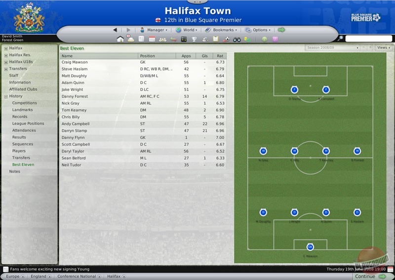 Скриншот из игры Football Manager 2008 - 8