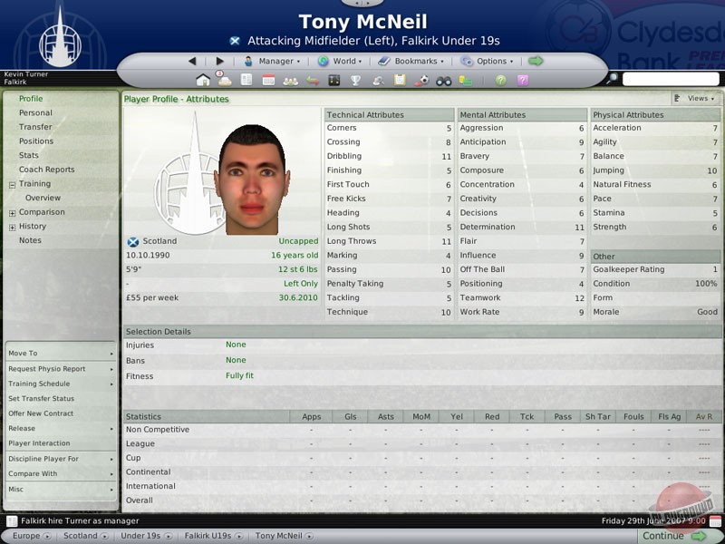 Скриншот из игры Football Manager 2008 - 14