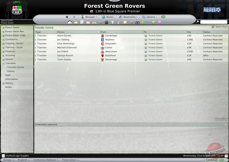 Скриншот из игры Football Manager 2008 - 6