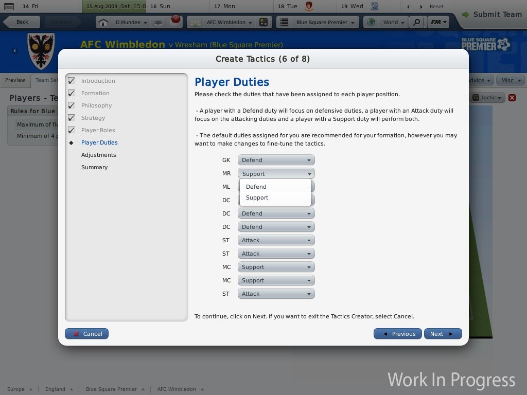 Скриншот из игры Football Manager 2010 - 87