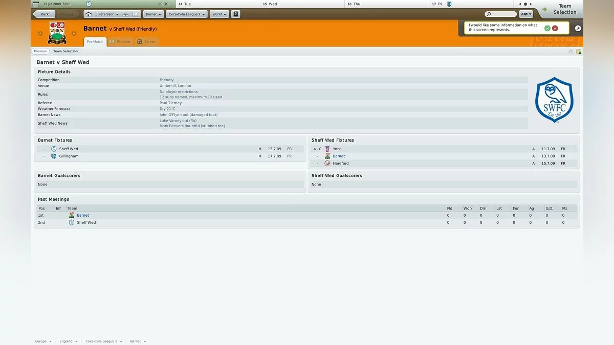 Скриншот из игры Football Manager 2010 - 9