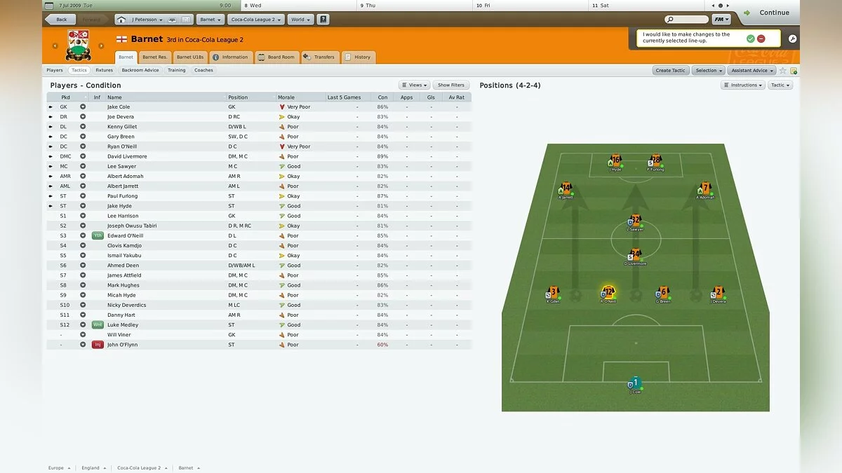 Скриншот из игры Football Manager 2010 - 28