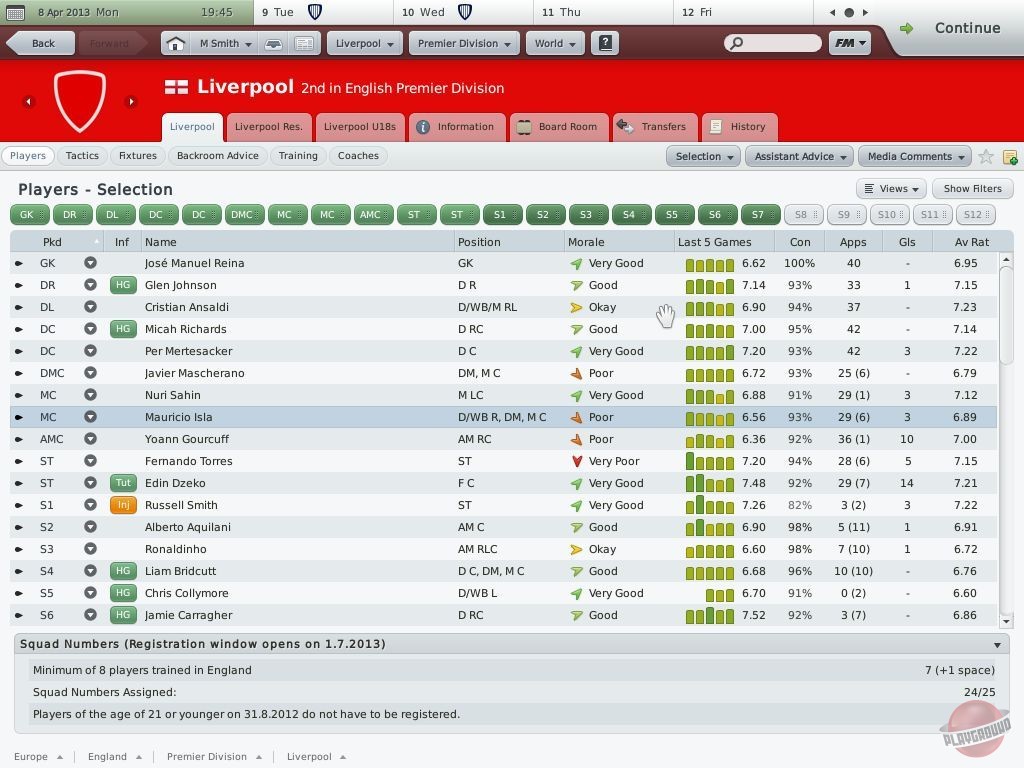 Скриншот из игры Football Manager 2010 - 22