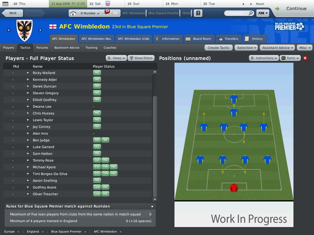 Скриншот из игры Football Manager 2010 - 53