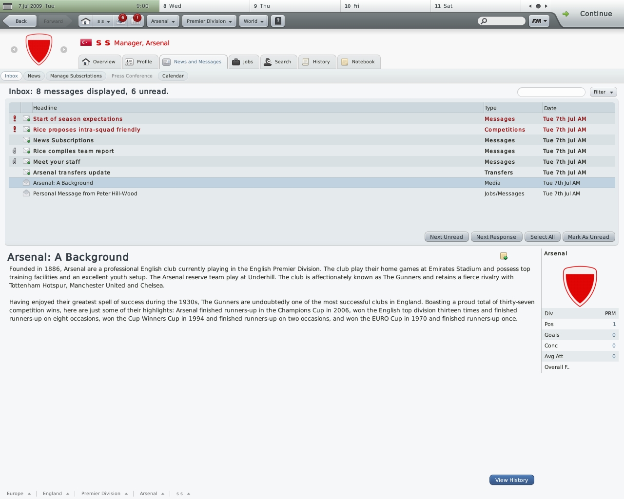 Скриншот из игры Football Manager 2010 - 39
