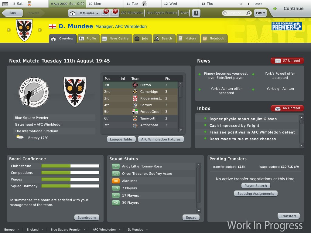 Скриншот из игры Football Manager 2010 - 38
