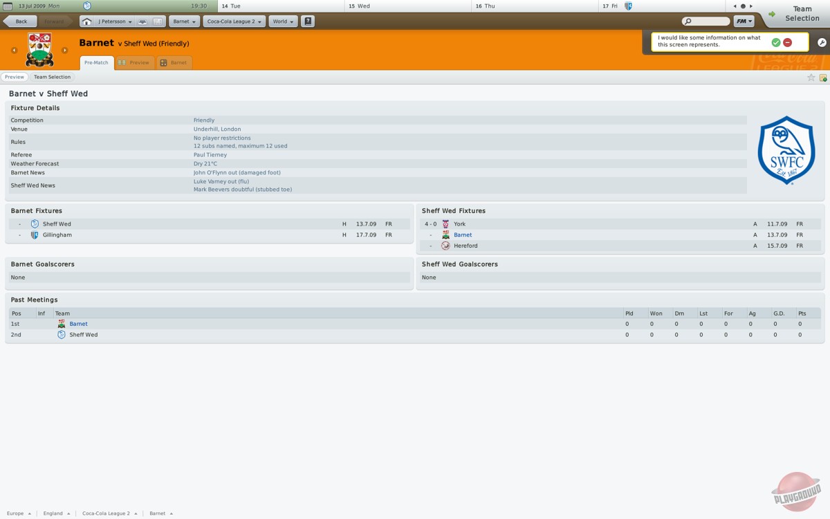 Скриншот из игры Football Manager 2010 - 11