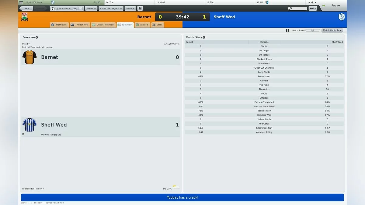 Скриншот из игры Football Manager 2010 - 17