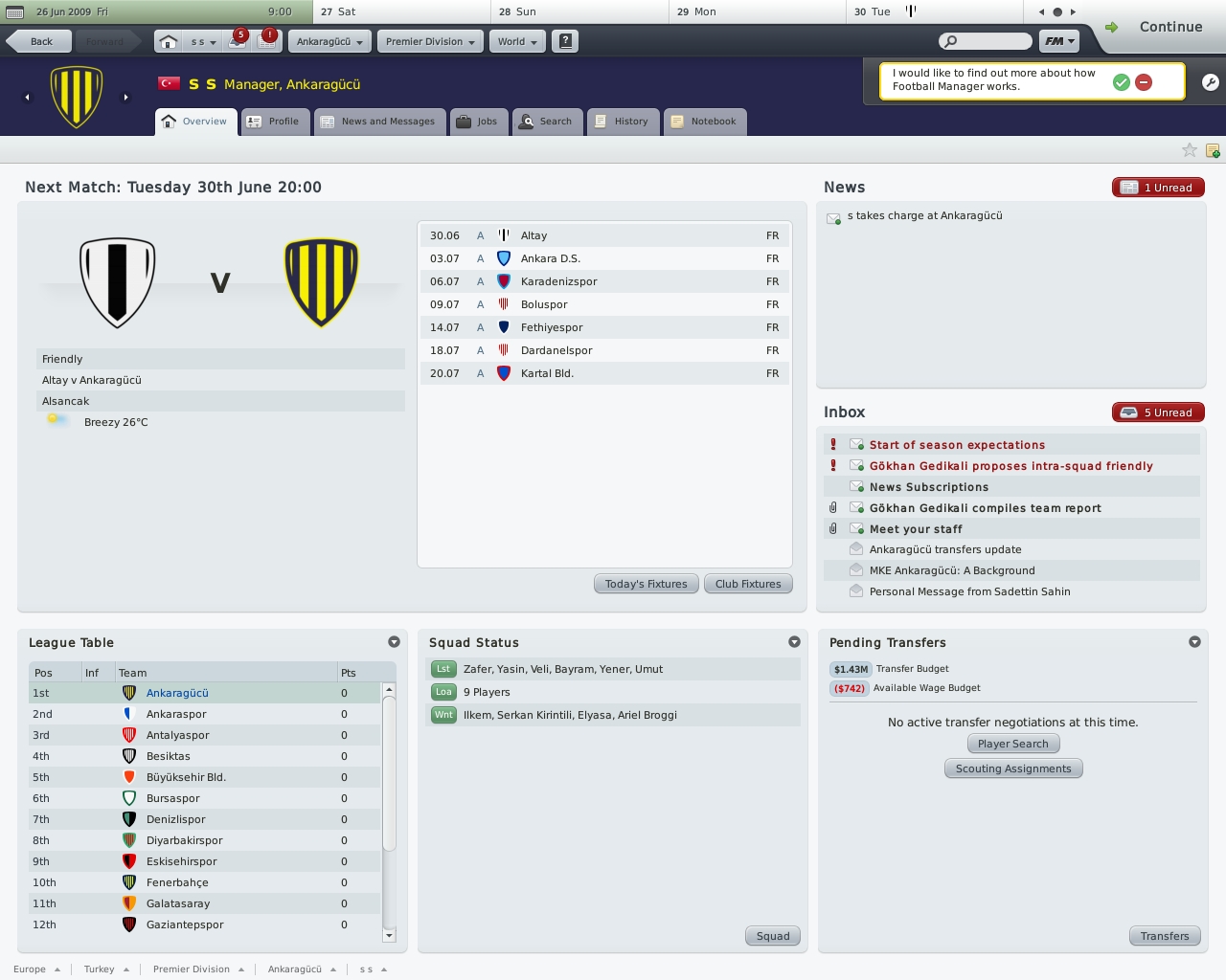 Скриншот из игры Football Manager 2010 - 20