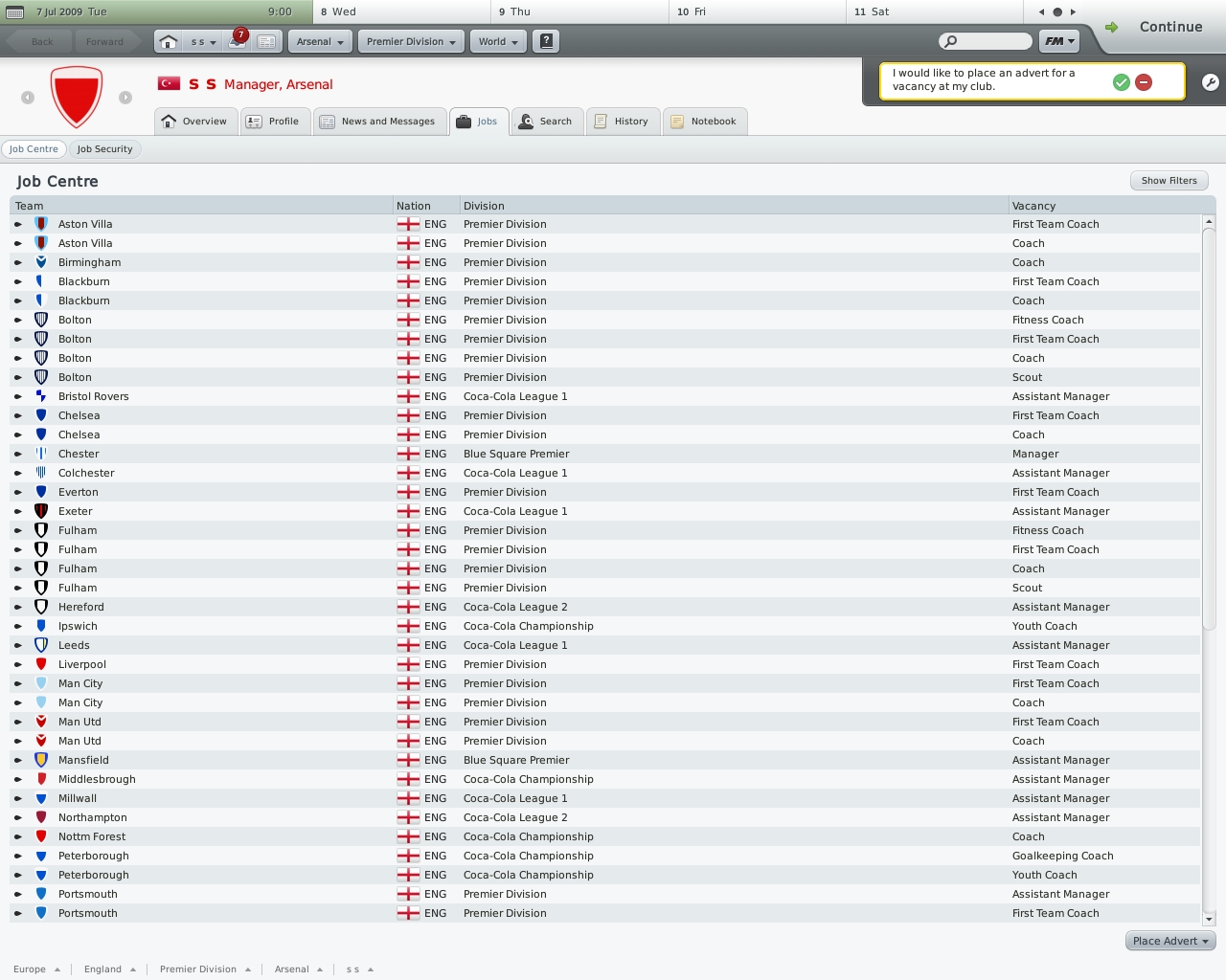 Скриншот из игры Football Manager 2010 - 56