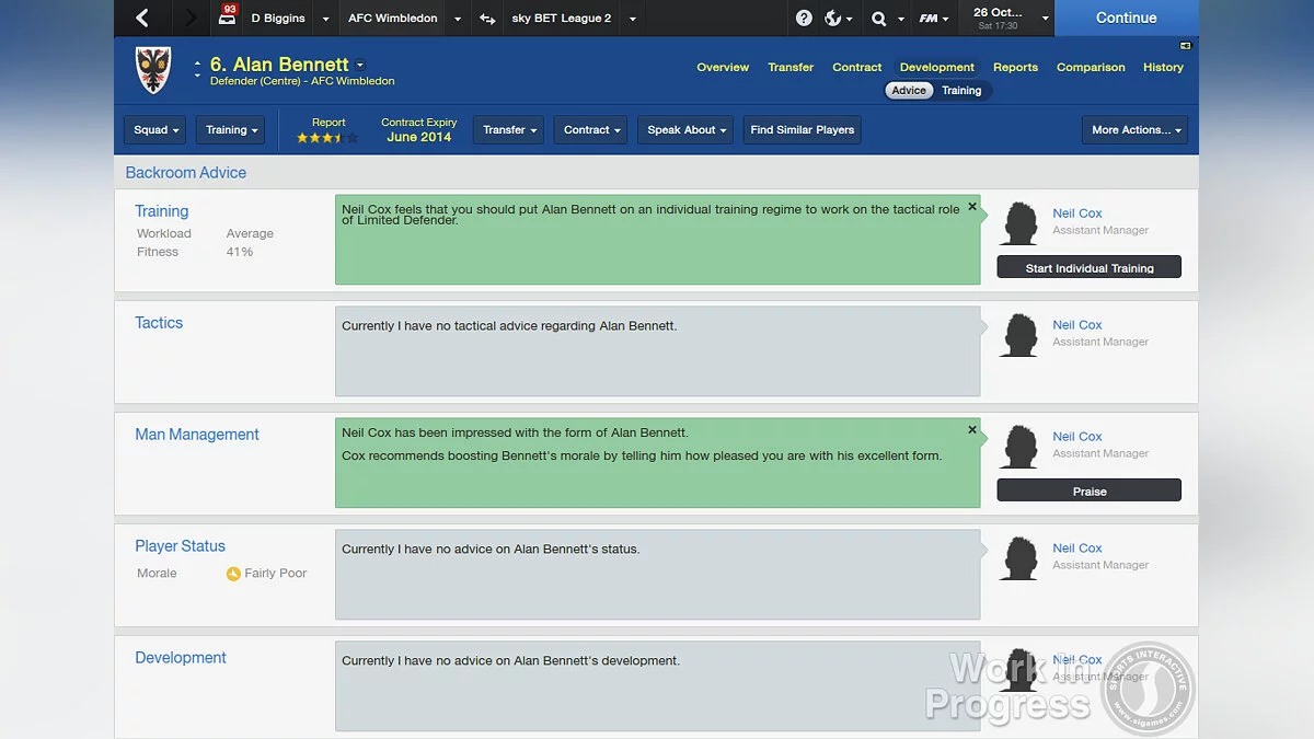 Скриншот из игры Football Manager 2014 - 21