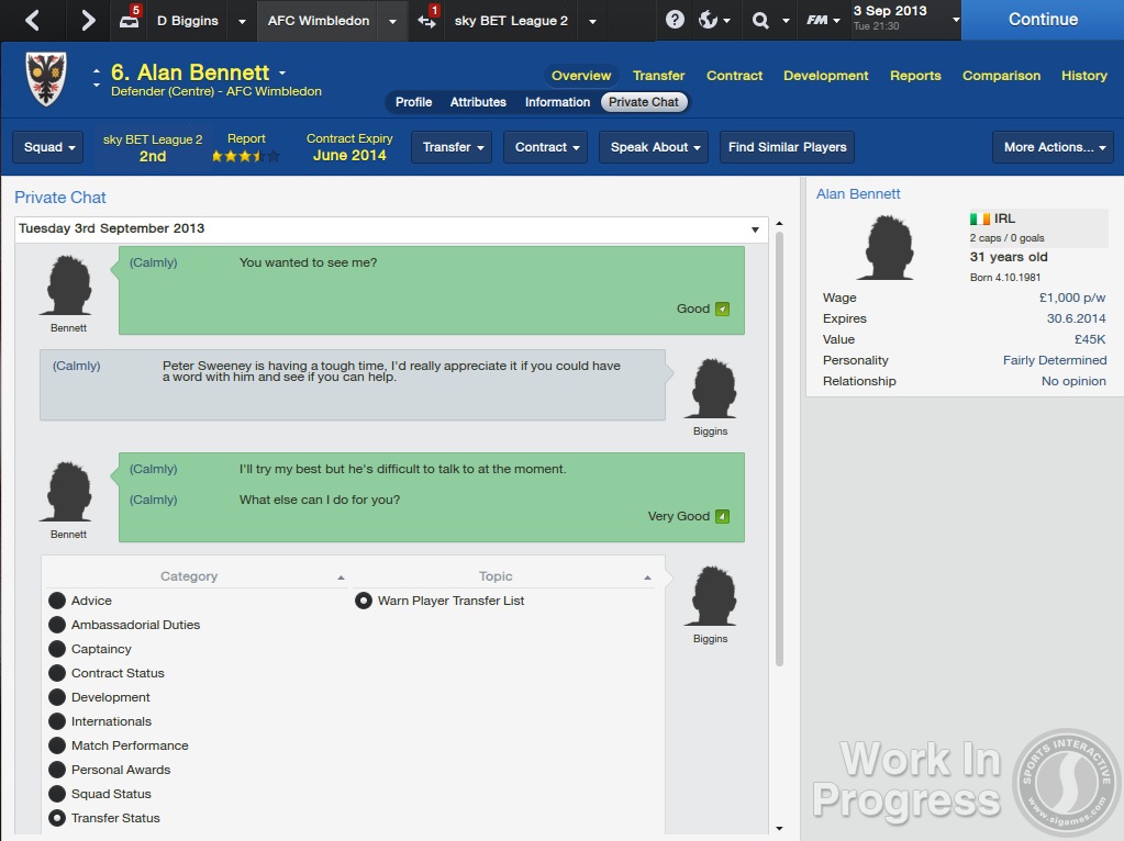 Скриншот из игры Football Manager 2014 - 53