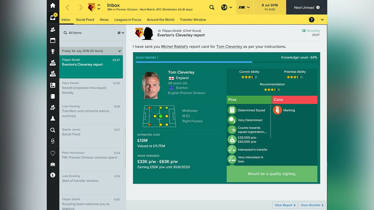 Скриншот из игры Football Manager 2017 - 8