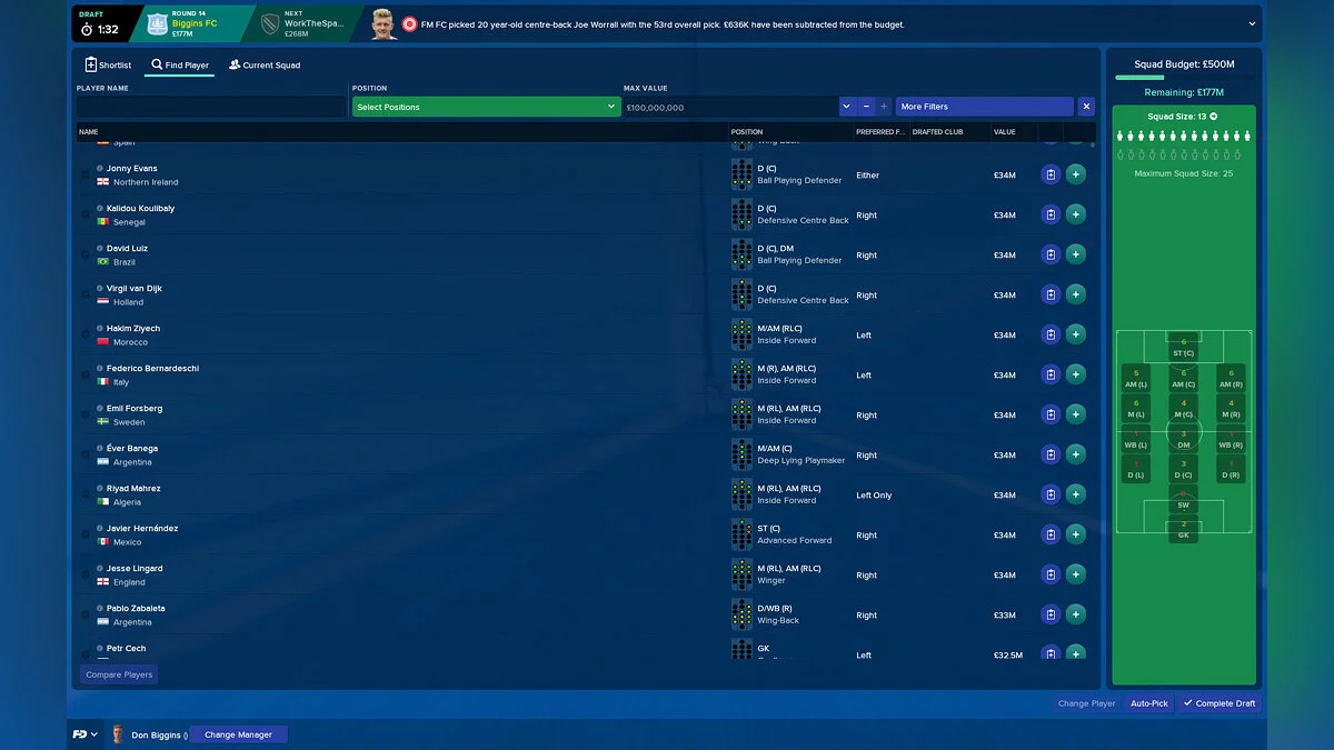 Скриншот из игры Football Manager 2018 - 19