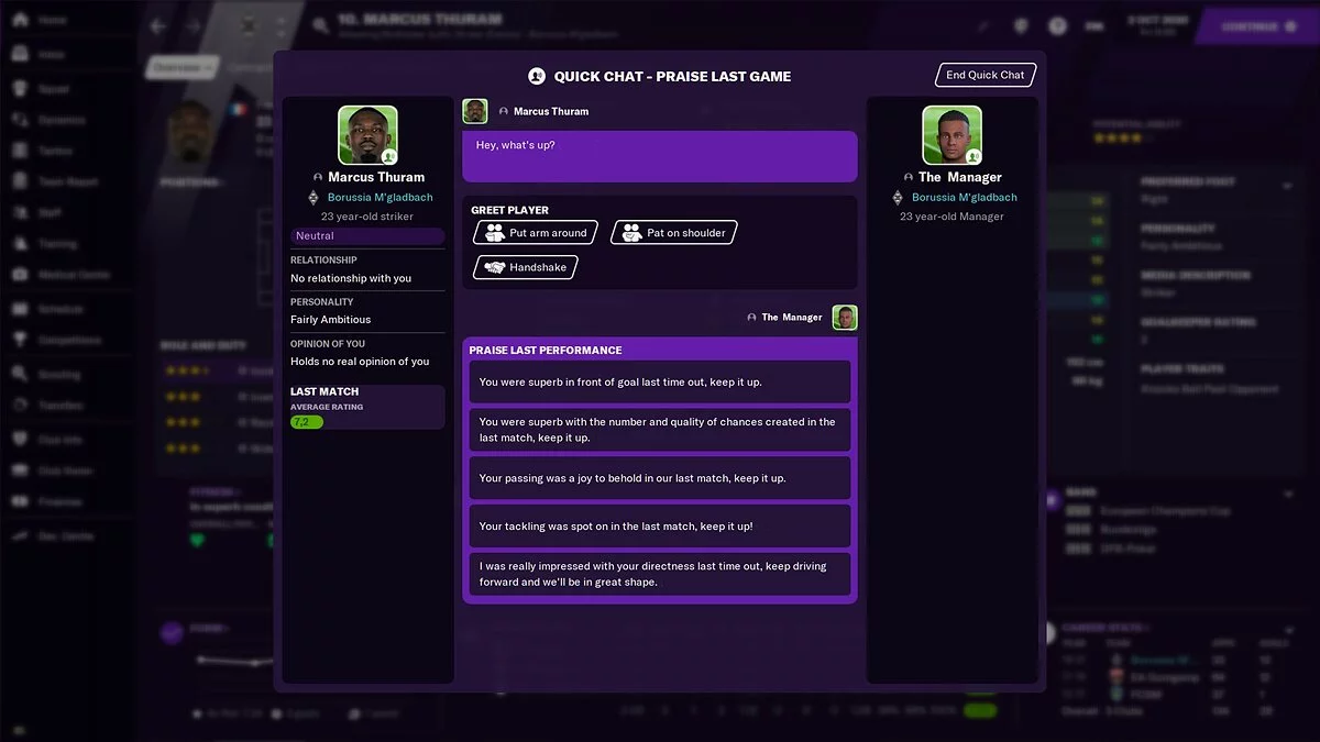 Скриншот из игры Football Manager 2021 - 22
