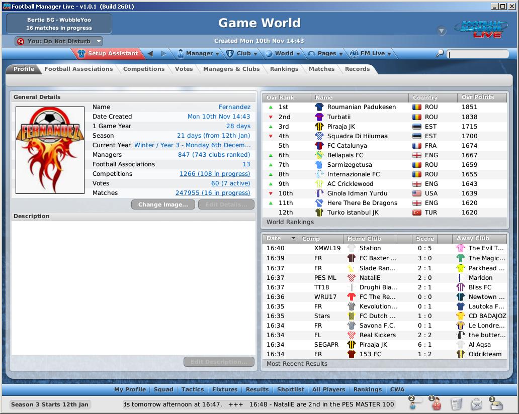 Скриншот из игры Football Manager Live - 98